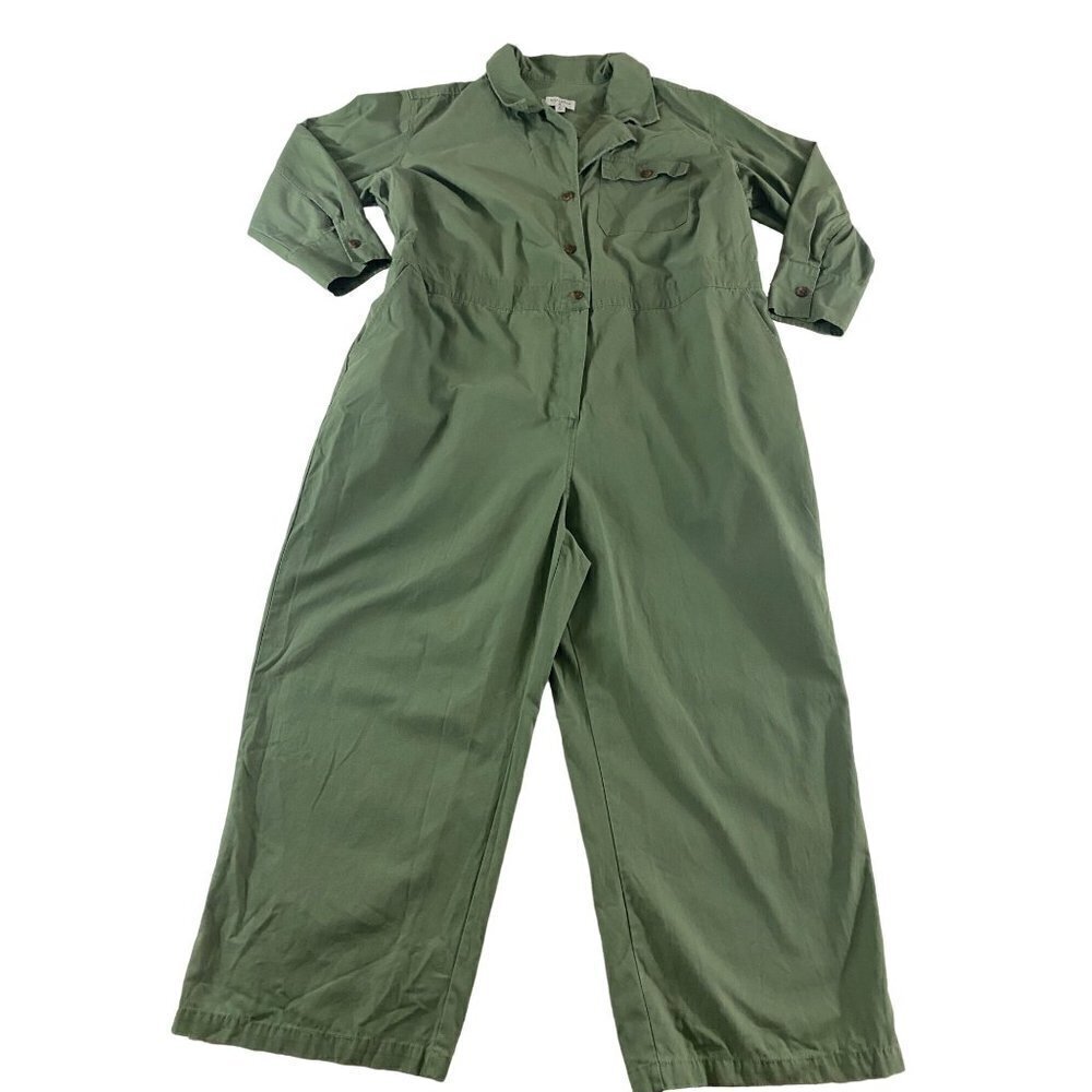 Nili Lotan For Target Women's Olive Green Button Front Jumpsuit - 2XL